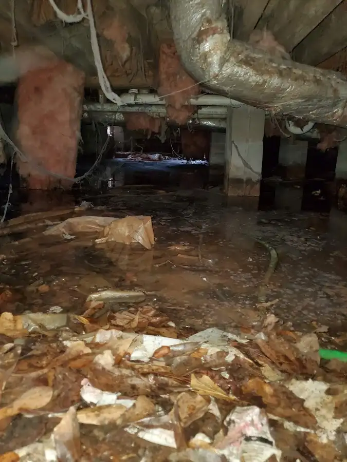 Crawl space flood assessment for Commercial Water Damage Restoration in South Londonderry
